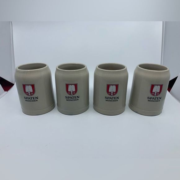 Spaten München 0.5L German Beer Stein Mugs Set if 4 - Picture 1 of 10